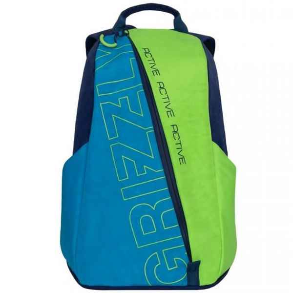 Рюкзак Grizzly RQ-910-1 Бирюзовый/Зелёный