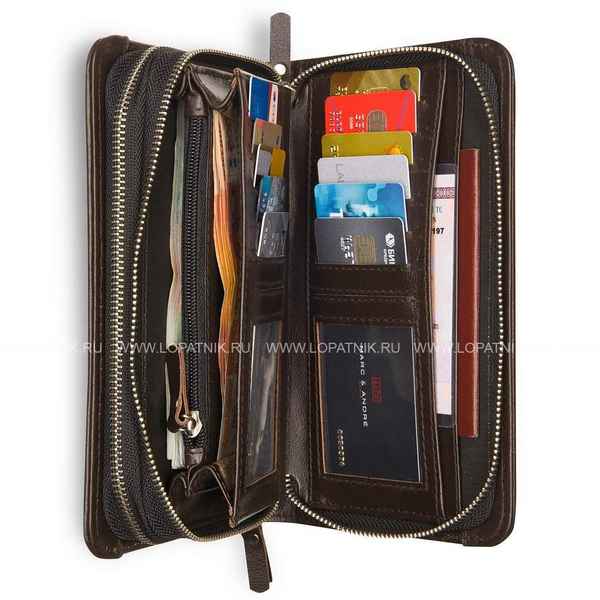 Вместительный мужской клатч BRIALDI Warren (Уоррен) deep-brown