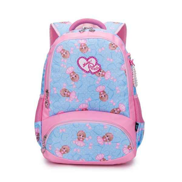 Рюкзак школьный с принтом "Принцесса" Sun eight SE-8190 Гoлyбой/Розовый