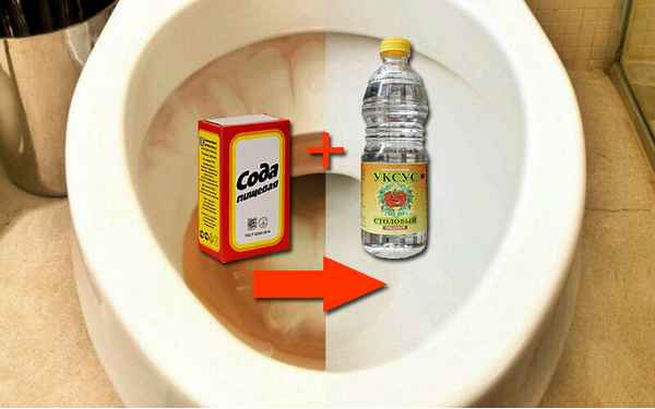 Как прочистить унитаз от засора содой и уксусом