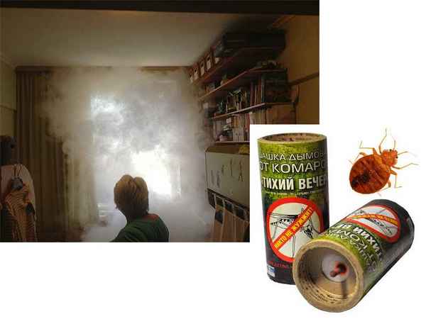 Дымовые шашки от клопов - серная, перитроидная