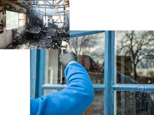 Мытье пластиковых окон  от сажи и копоти
