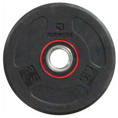 Обрезиненный диск для силовых тренировок 28 мм, 2,5 кг DOMYOS - купить в интернет-магазине