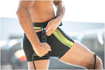 ПЛАВКИ-БОКСЕРЫ МУЖСКИЕ ЧЕРНО-ЖЕЛТЫЕ 500 YOKE NABAIJI - купить в интернет-магазине