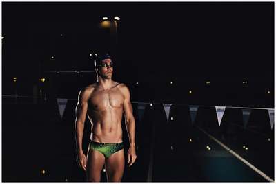 ПЛАВКИ-СЛИПЫ МУЖСКИЕ 900 ЖЕЛТЫЕ С ЧЕРНЫМ ПРИНТОМ GANI NABAIJI - купить в интернет-магазине