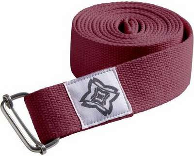 РЕМЕНЬ ДЛЯ ЙОГИ ИЗ БИОХЛОПКА БОРДОВЫЙ KIMJALY - купить в интернет-магазине