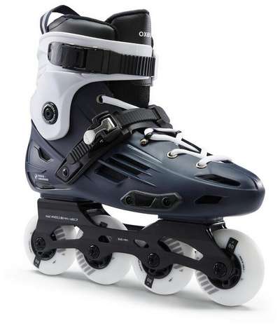 Ролики для фрирайда жесткие для взрослых сине-белые MF500 OXELO - купить в интернет-магазине