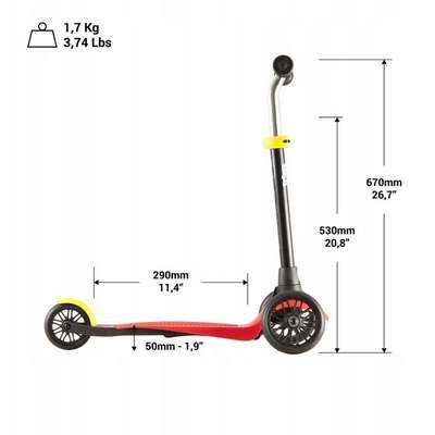 Самокат детский В1 рама без аксессуаров OXELO - купить в интернет-магазине