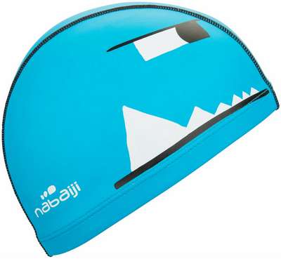 ШАПОЧКА ДЛЯ ПЛАВАНИЯ ИЗ ТКАНИ И СИЛИКОНА РАЗМЕР S РОЗОВАЯ С ПРИНТОМ LEAVES NABAIJI - купить в интернет-магазине