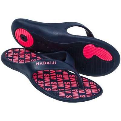 СЛАНЦЫ ДЛЯ БАССЕЙНА ЖЕНСКИЕ СИНЕ-РОЗОВЫЕ TONGA 500 PRINT LAY NABAIJI - купить в интернет-магазине