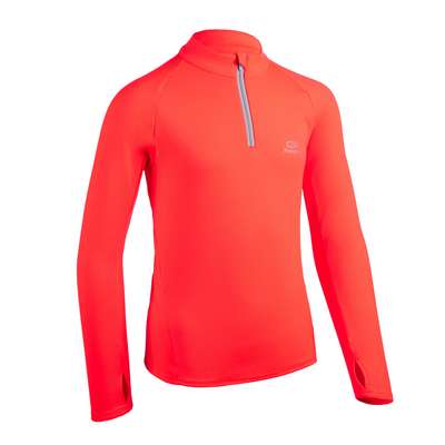 Толстовка для бега с длинными рукавами AT 100 WARM детская  KALENJI - купить в интернет-магазине