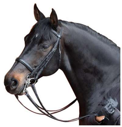 Уздечка & поводья для лошади и пони кожаные трензельного типа 100 FOUGANZA - купить в интернет-магазине