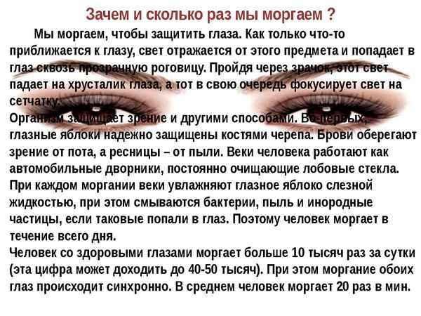 Почему человек моргает?