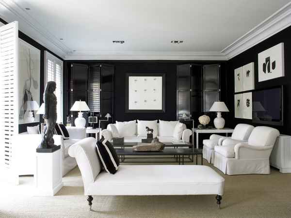 Черный и белый в интерьере – игра на контрасте и идеи сочетания