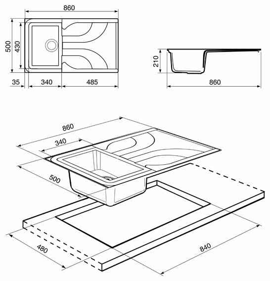 Как установить мойку в столешницу (накладную, врезную)