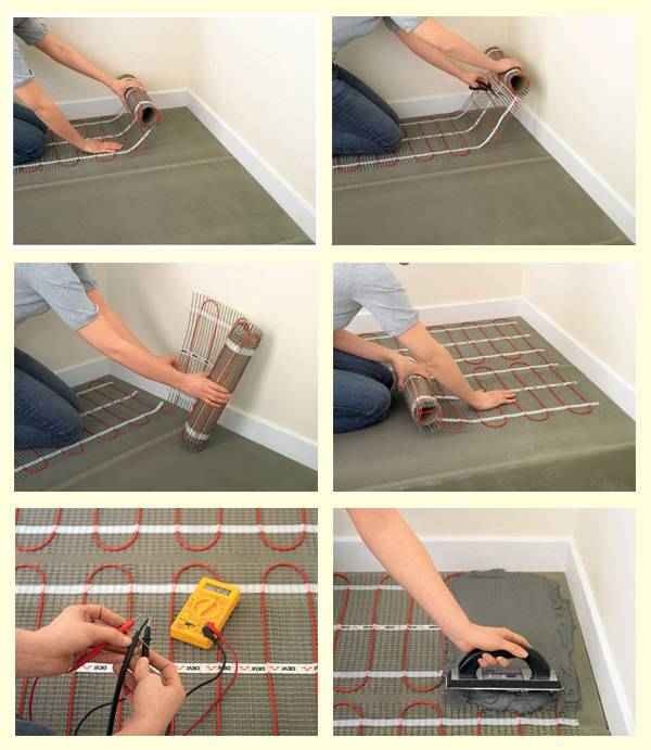 Укладка теплого пола под плитку: как правильно класть электрический кабельный теплый пол, как сделать, укладывать электрический теплый пол под плитку, как смонтировать кабельный пол, как постелить под кафель