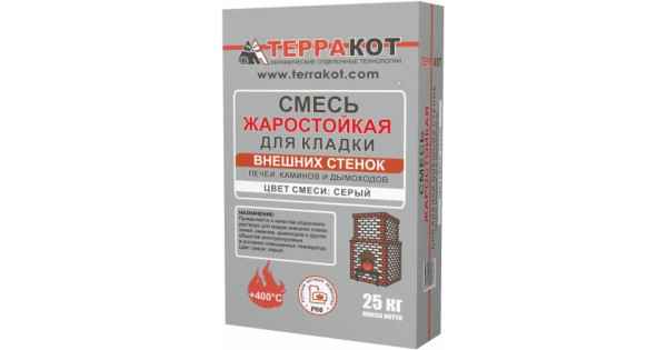 Огнеупopная смесь для печей: кладочная, шамотная смесь для кладки каминов, термостойкая, жаростойкая, состав