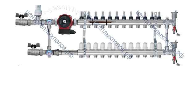 Смеситель для теплого пола: узел смешивания, смесительная группа для водяного пола, коллекторный распределительный узел