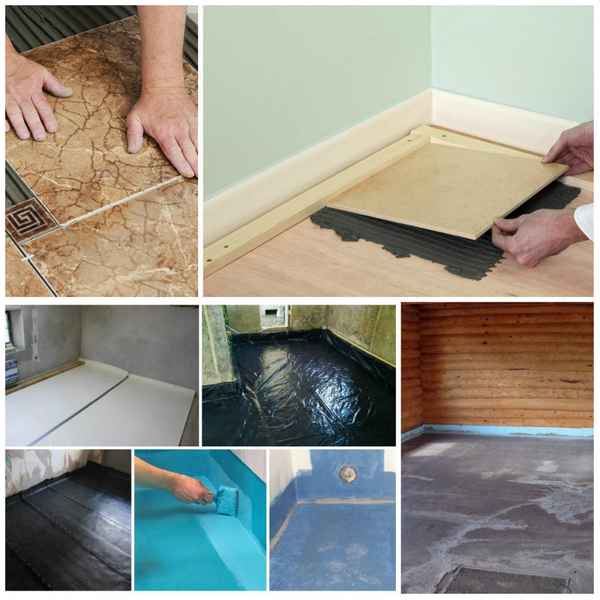 Укладка плитки на деревянный пол в ванной