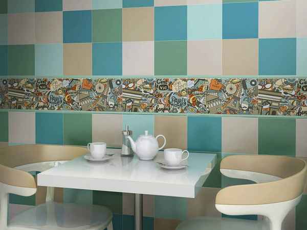 Цветная плитка для ванной: фото образцов