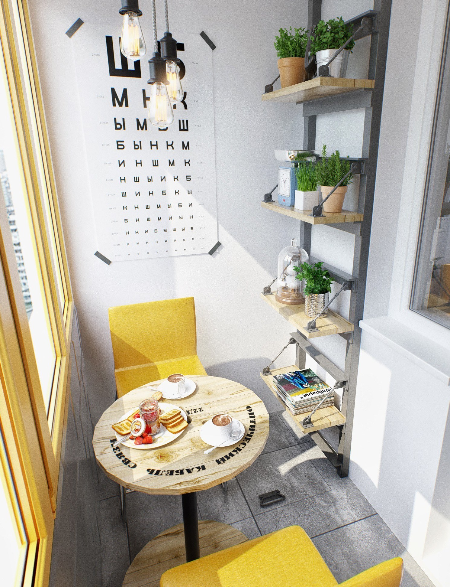 Необычные столики на балкон: фото, идеи