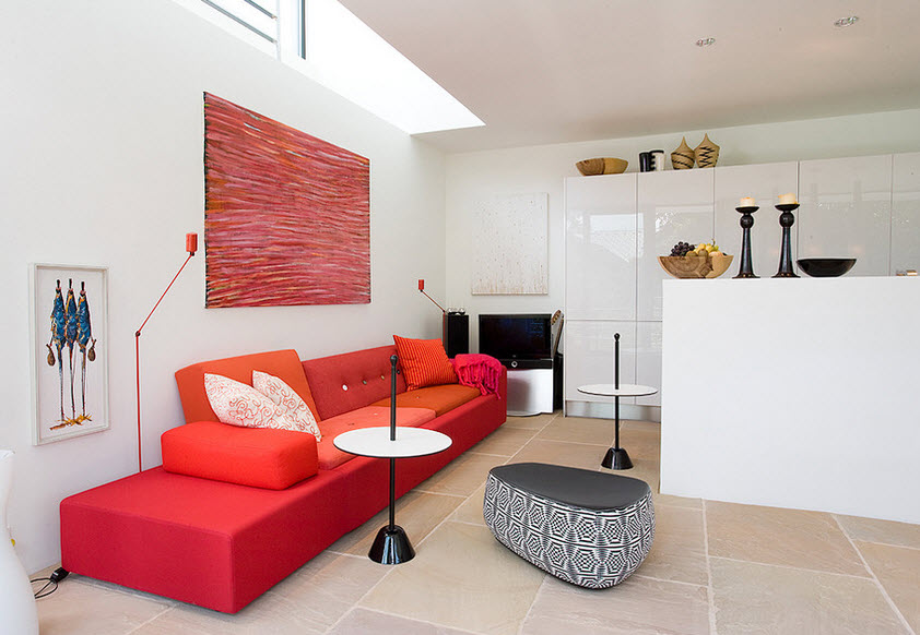 Красная мебель в интерьере: фото, идеи дизайна