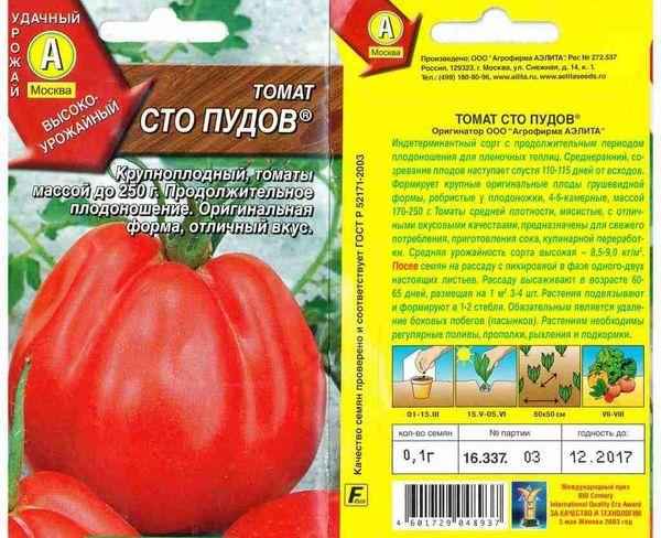 томат сто пудов: отзывы, фото, урожайность, хаpaктеристика и описание сорта