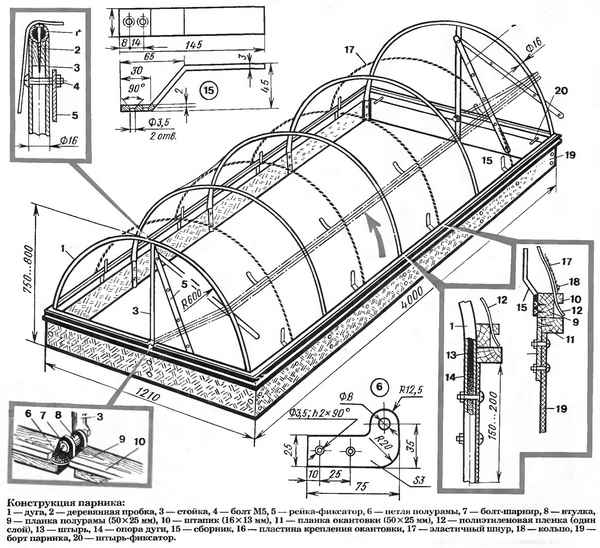 парники из поликарбоната с открывающимся верхом своими руками: фото, видео, чертежи и схемы