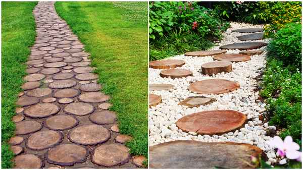 Как сделать дорожки из спилов дерева своими руками - мастер-класс с пошаговым фото и видео