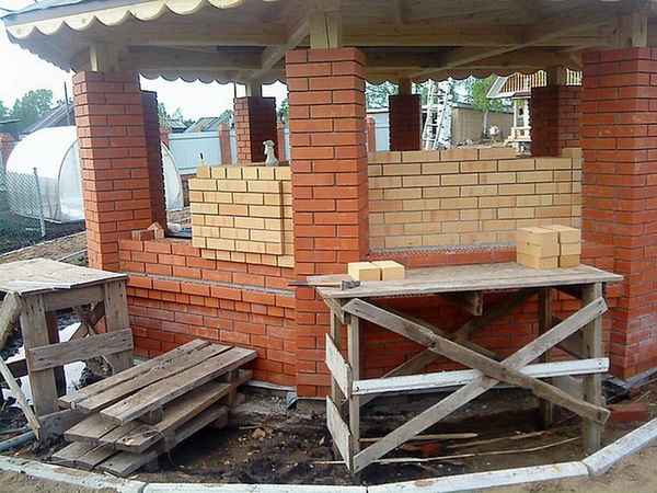 Строим беседку из кирпича своими руками: фото пошагово + видео