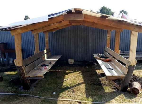 Делаем беседку своими руками из подручных материалов + фото и видео