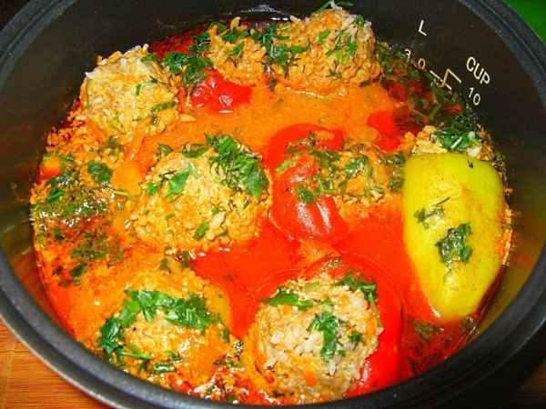 Фаршированные перцы с мясом (фаршем) и рисом в мультиварке, духовке - пошаговые рецепты с фото