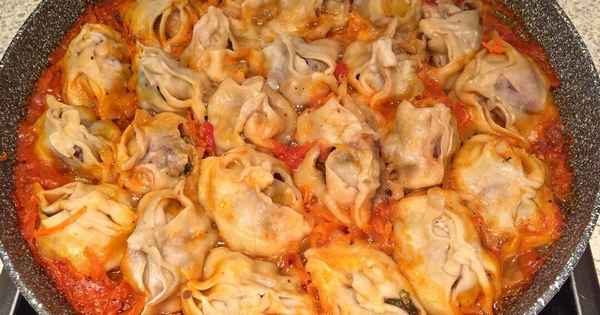 Манты на сковороде - рецепты с фото