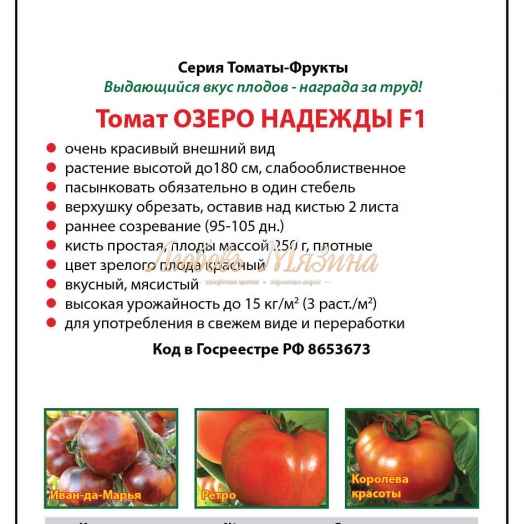 Томат Озеро Надежды F1: описание и хаpaктеристика сорта, отзывы
