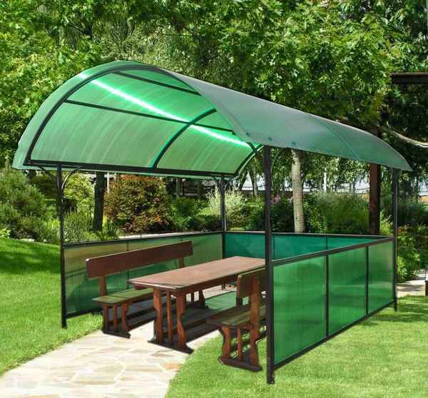 Беседки из поликарбоната для дачи