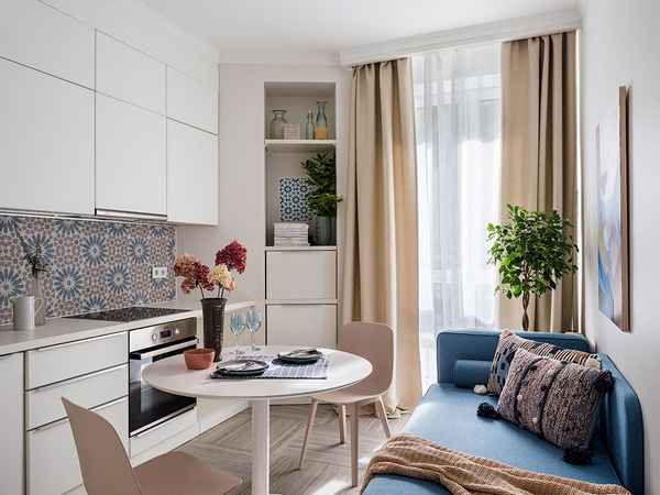 Дизайн кухни 10 кв.м. с диваном: Идеи интерьера, планировка, фото