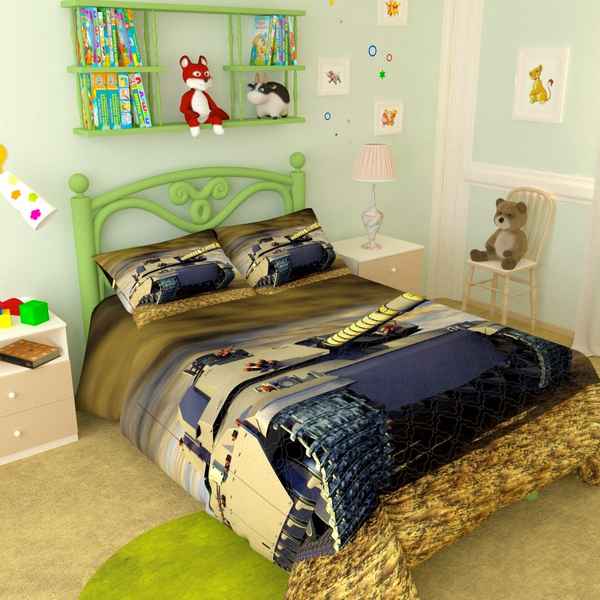 Детское покрывало для кровати мальчика: выбор ткани для дизайна комнаты