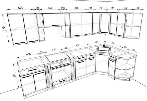 Дизайн кухонного гарнитура: выбор планировки, фасада и формы