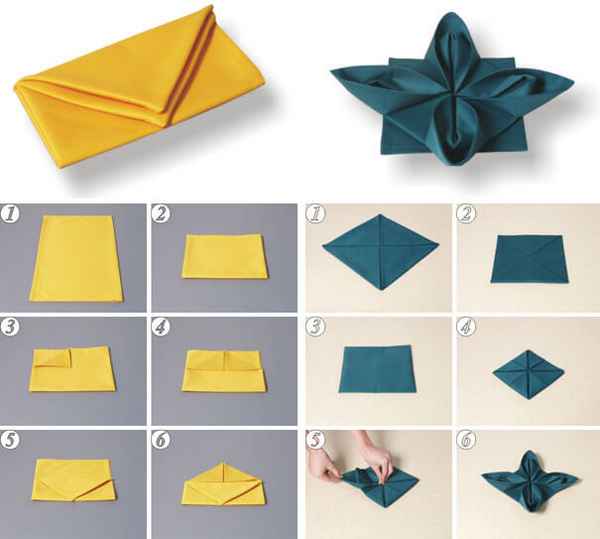 Как красиво сложить салфетки из ткани на праздничный стол: материал, форма и цвет, способы складывания