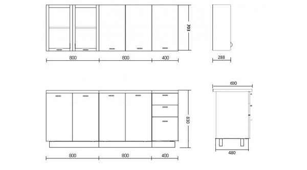 Кухонные шкафы: виды, габариты и функциональные особенности