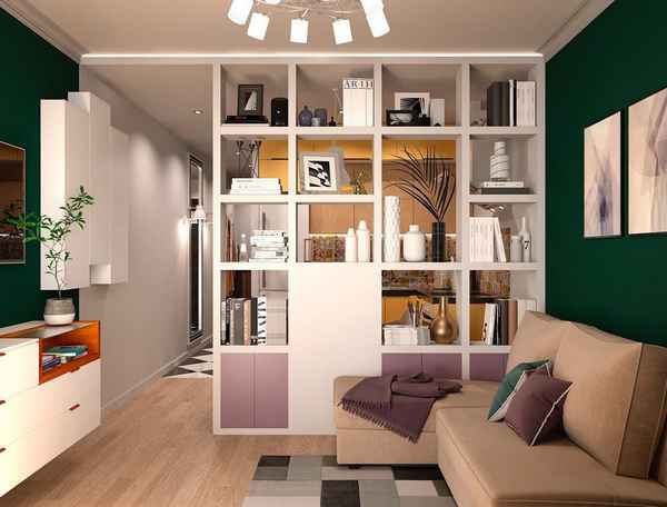 Гостиная пенального типакак верно ее зонировать?