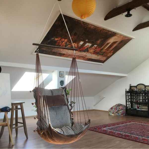 Кровать подвесная, прикрепленная к потолку: фото, концепт
