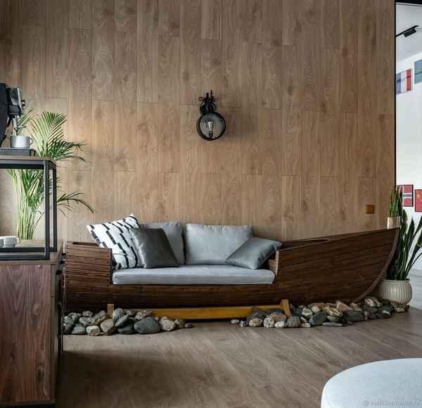 Диван-лодка: фото, концепт, идея для интерьера