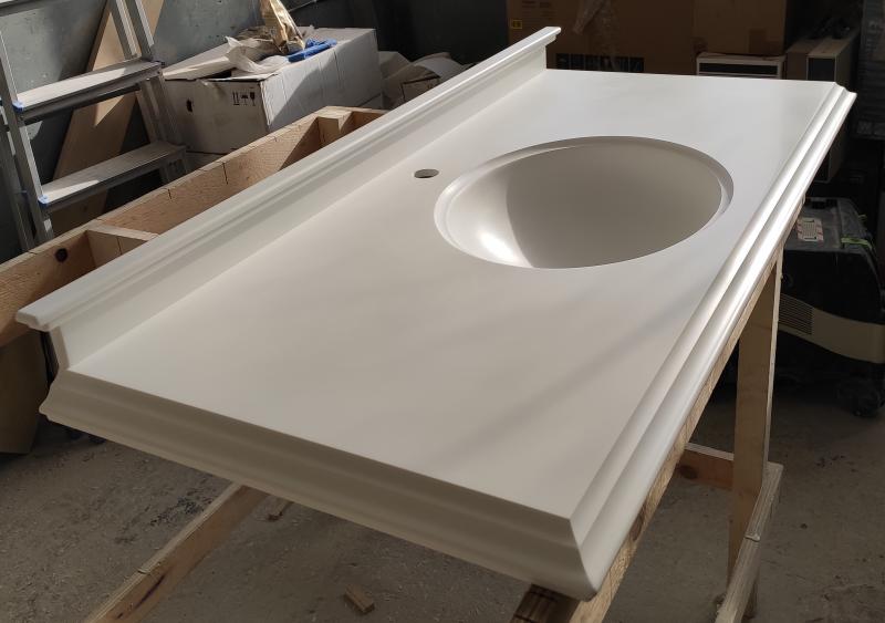 Как изготавливается столешница из искусственного камня?