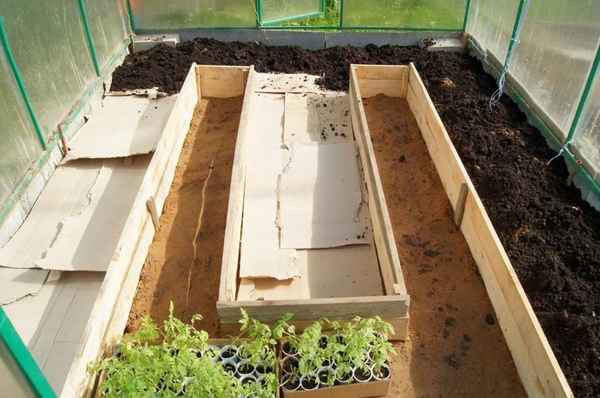Изготовление тёплых грядок в теплице своими руками
