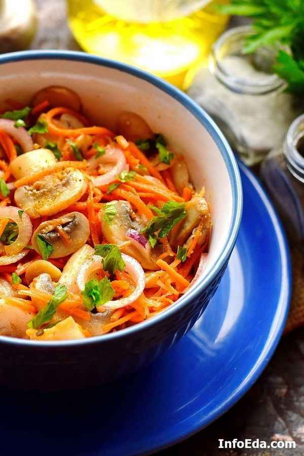 Вкусный рецепт приготовления шампиньонов по-корейски в домашних условиях