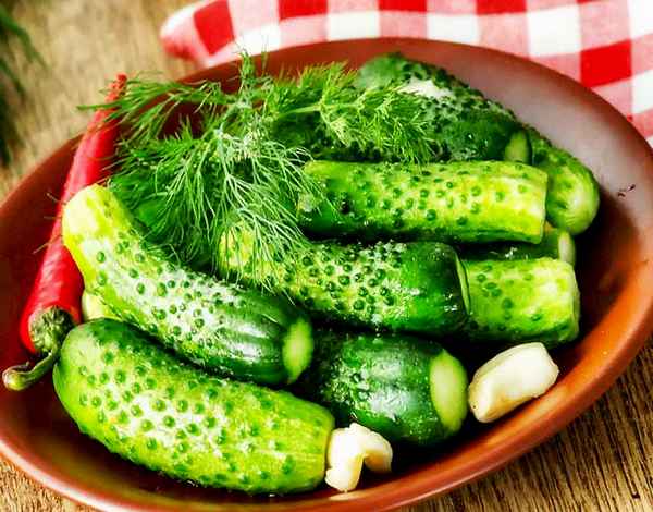 Приготовление малосольных огурцов горячим способом