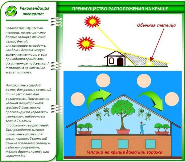 Как правильно установить теплицу на крыше гаража или дома?