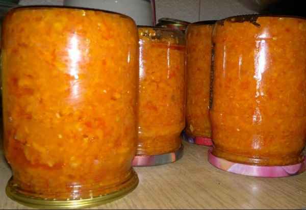 Пошаговые рецепты заготовок салата «Оранжевое чудо»