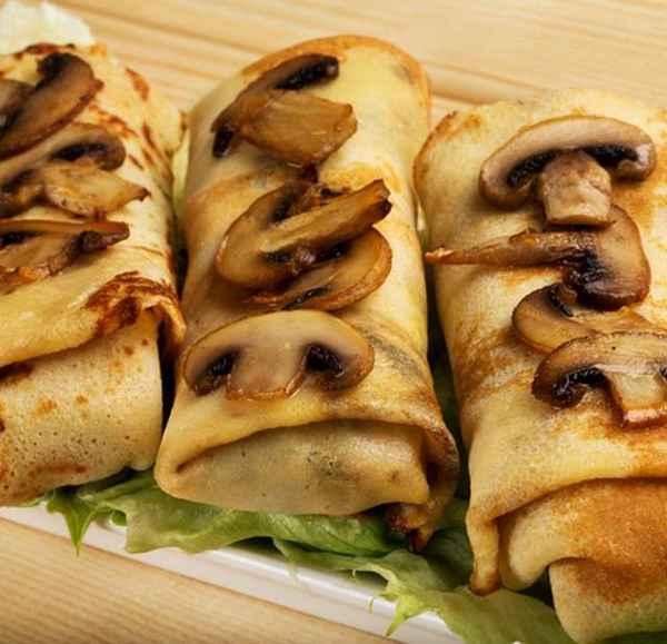 Рецепты блинов с начинками из шампиньонов